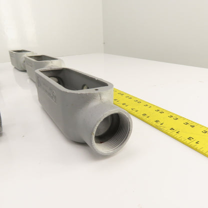 Appleton Unilet 1-1/4" T Form35 Malleable Iron Conduit Body Tee Lot of 6