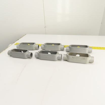 Appleton Unilet 1-1/4" T Form35 Malleable Iron Conduit Body Tee Lot of 6