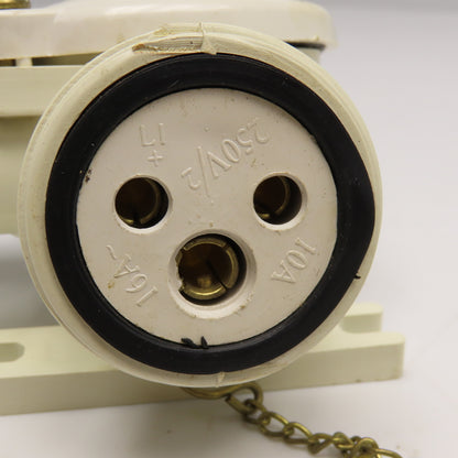 250V 10A 3 Pole IP56 Water Proof Marine Use Receptacle 2 Gland