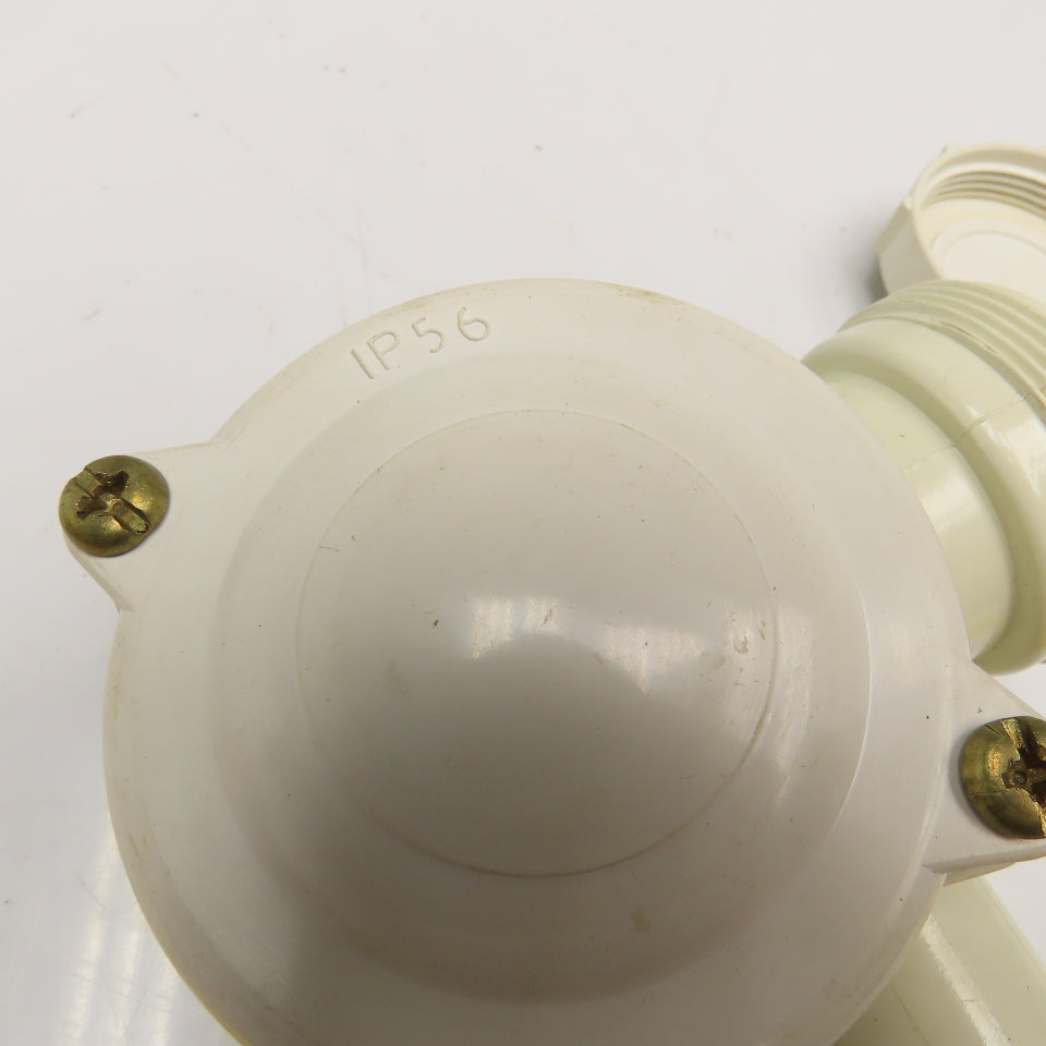 250V 10A 3 Pole IP56 Water Proof Marine Use Receptacle 2 Gland
