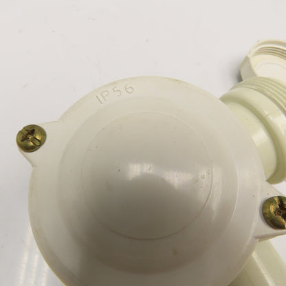 250V 10A 3 Pole IP56 Water Proof Marine Use Receptacle 2 Gland