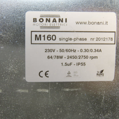 Bonani TR160L4 15kW AC Electric Motor 230/460-480V 3PH 160L Frame Tested