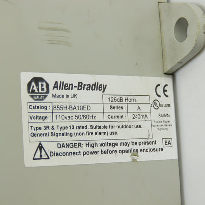 Allen Bradley 855H-BA10ED 126dB Ser A Horn Plastic Cover Only