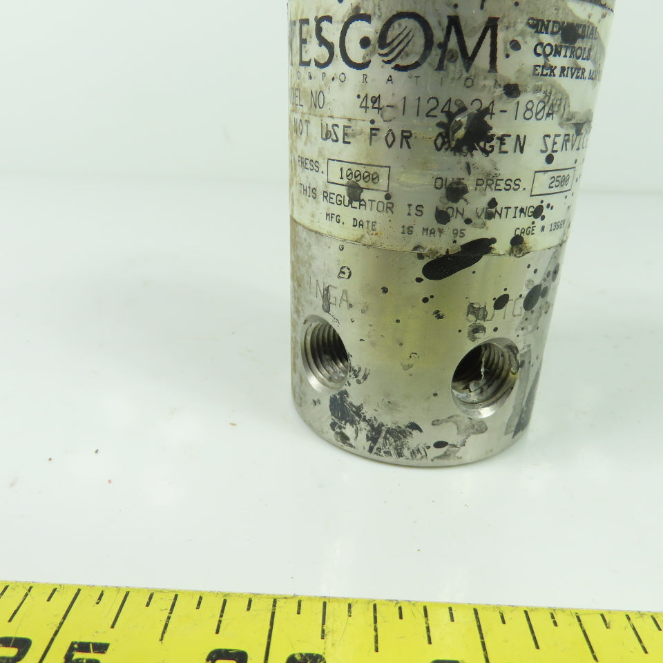 Tescom 44-1124-24-180A Pressure Reducing Regulator 10000PSI In 2500PSI Out 1/4"