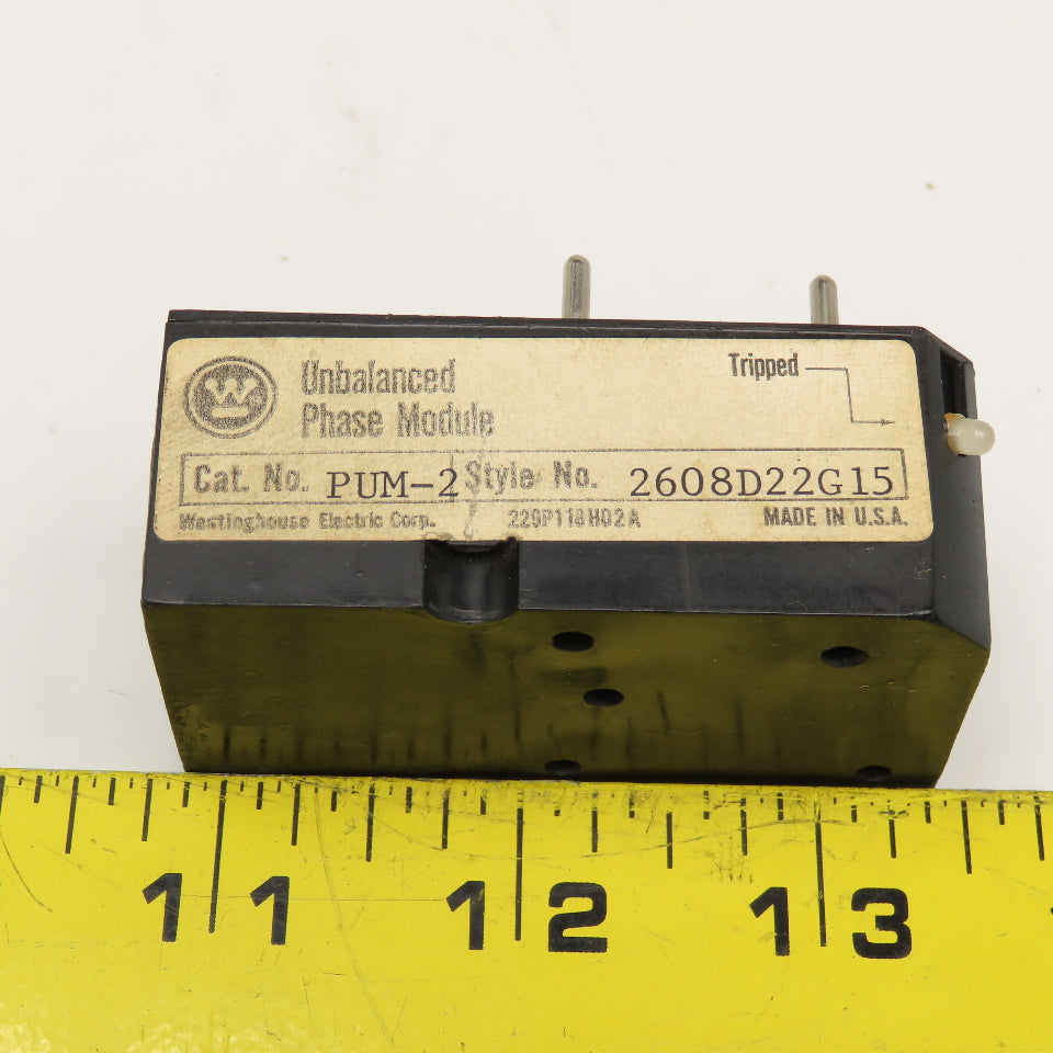 Westinghouse 2608D22G15 PUM-2 Unbalanced Phase Module