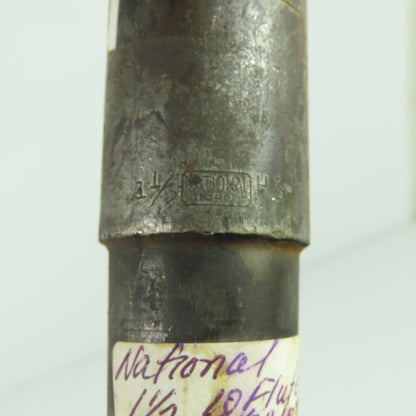 National 1-1/2" Hand Reamer Straight HS 10-Flute 12-1/2" OAL