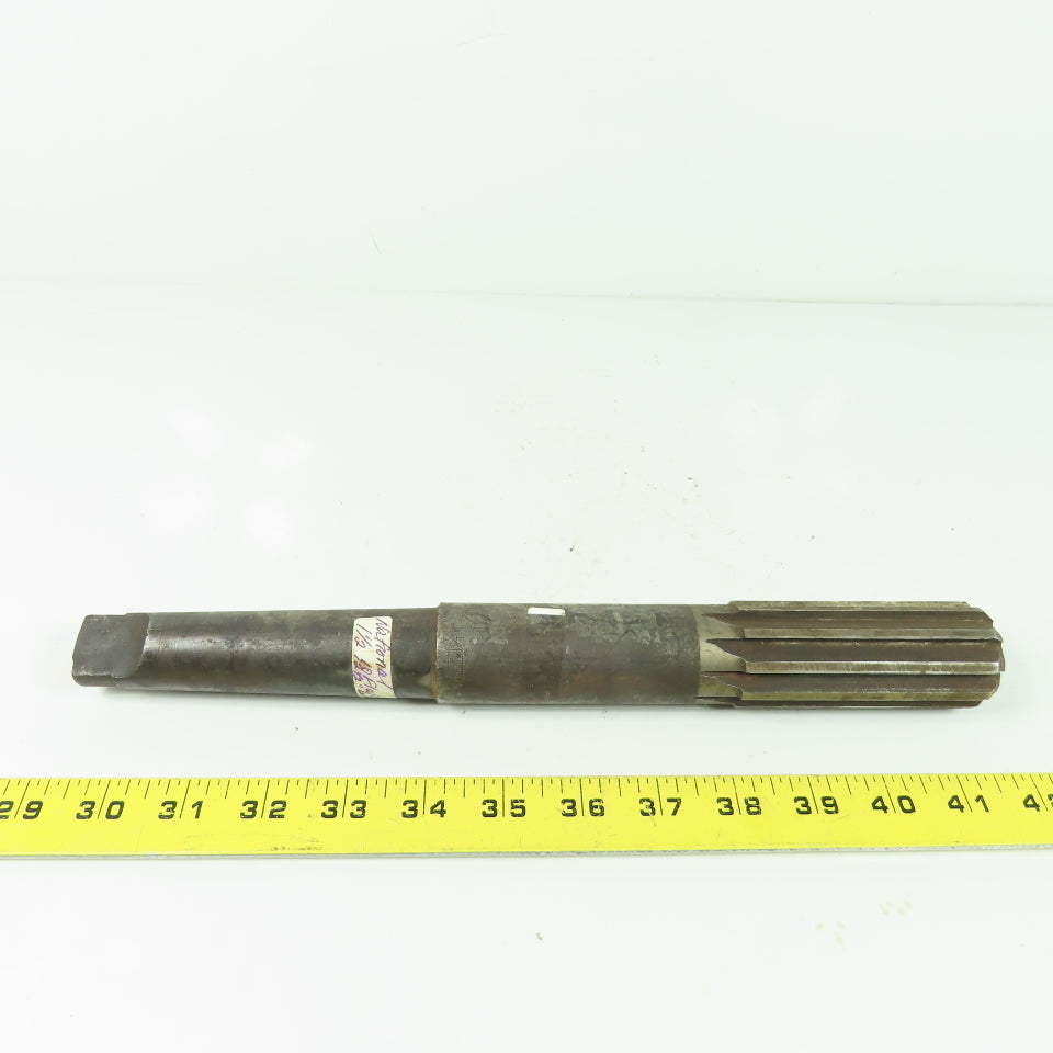 National 1-1/2" Hand Reamer Straight HS 10-Flute 12-1/2" OAL