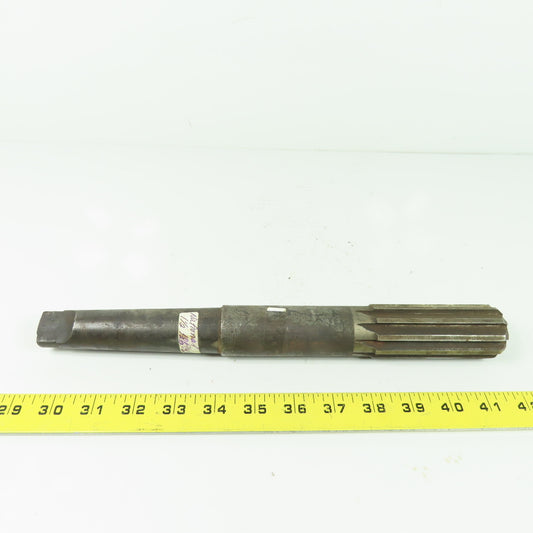 National 1-1/2" Hand Reamer Straight HS 10-Flute 12-1/2" OAL