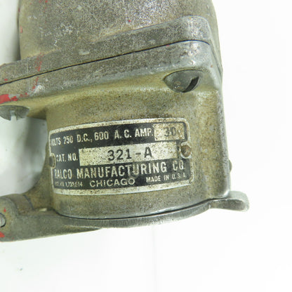 Ralco 321-A 3-Pole Plug Receptacle 30A 250VDC 600VAC