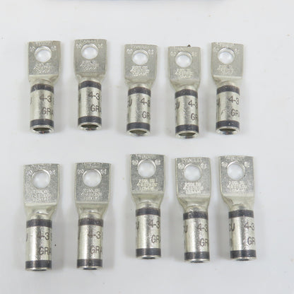 Panduit LCA4-14-L Copper Compression Lug 1-Hole #2AWG SOL #4-#3 AWG STR Lot/10