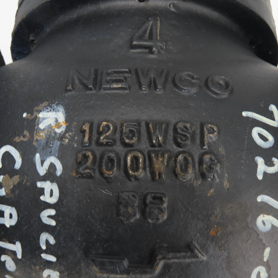 Newco 22F-IB7 A126-B Body Size 4" Gate Valve Class 125 Stem BRS BRZ 200PSI CWP