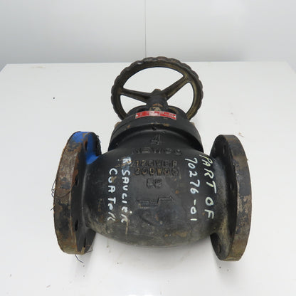 Newco 22F-IB7 A126-B Body Size 4" Gate Valve Class 125 Stem BRS BRZ 200PSI CWP