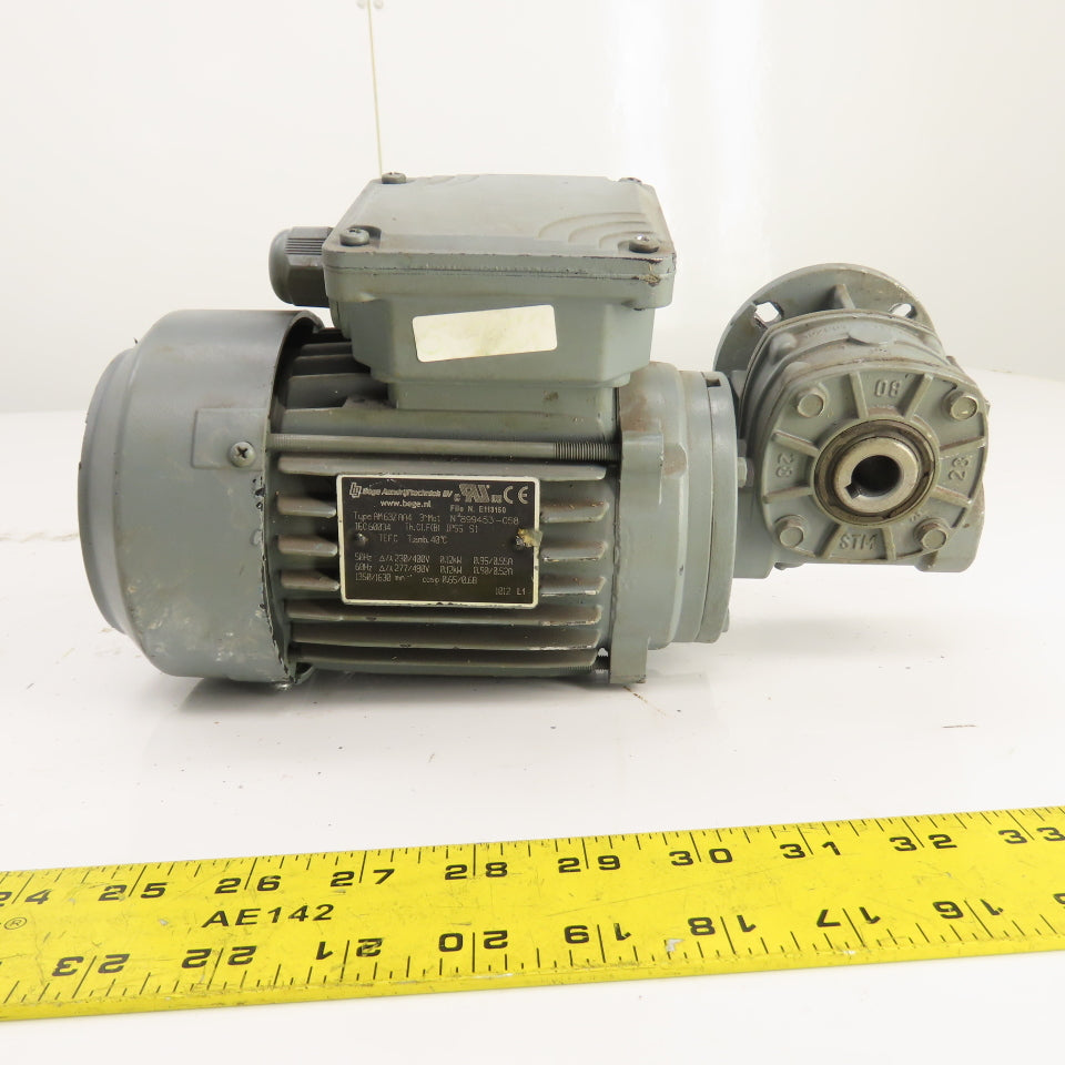 Bologna RMI-28F1 40:1 Ratio Right Angle Gear Motor 277/480V 40.75RPM Out .12kW