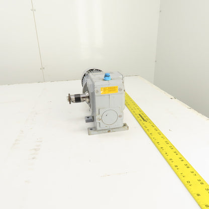 Stober S102VN2420D63K4 242:1 Ratio Right Angle Gear Motor 277/480V 6.85RPM .12kW