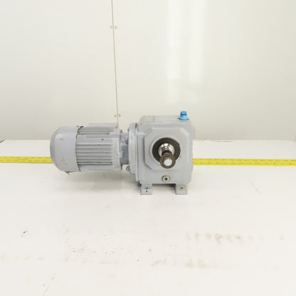 Stober S102VN2420D63K4 242:1 Ratio Right Angle Gear Motor 277/480V 6.85RPM .12kW