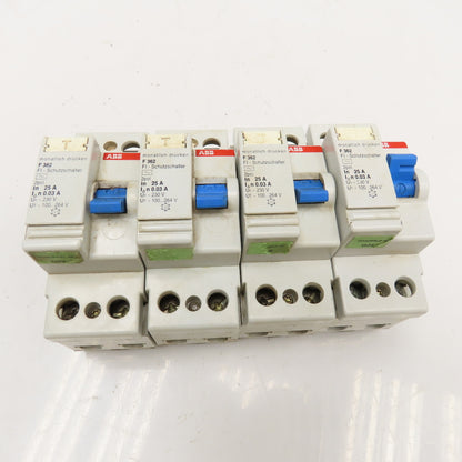 ABB F362 25A 230V 2 Pole Circuit Breaker Lot Of 4