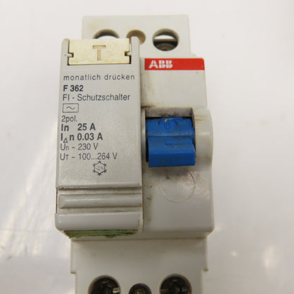 ABB F362 25A 230V 2 Pole Circuit Breaker Lot Of 4