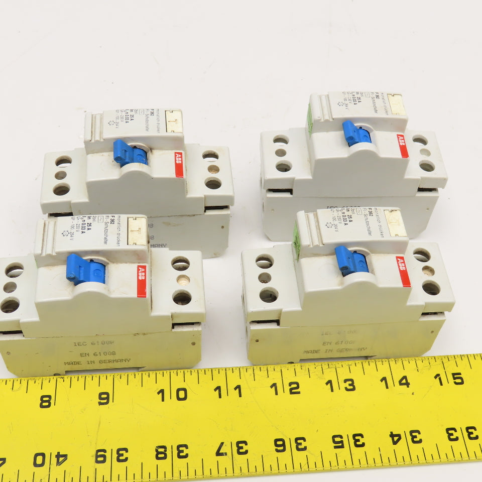 ABB F362 25A 230V 2 Pole Circuit Breaker Lot Of 4