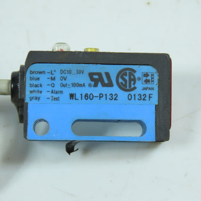 Sick WL160-P132 Optex Photoelectric Retro-Reflective Sensor 10-30VDC