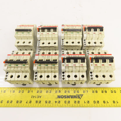 ABB S283 K 3A 3-Pole Rail Mount Circuit Breaker 277/480VAC Lot Of 8