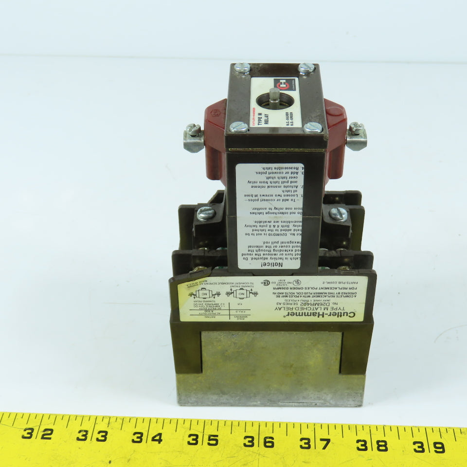 Cutler Hammer D26MR402 Series A3 Type M Latched Relay 600V Max 120V Coil