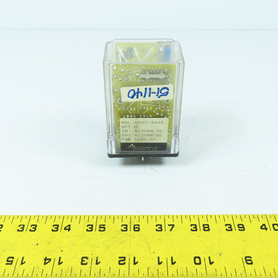Action Instruments 4502-344S Action Pak 120VAC 20-Pin Relay 4/20 MA DC In & Out