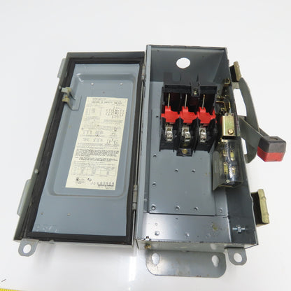 Square D HU36IAWK 30A Non Fusible Safety Disconnect Switch 3Ph 600VAC