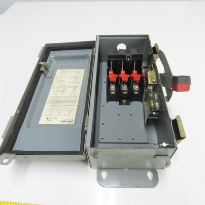 Square D HU36IAWK 30A Non Fusible Safety Disconnect Switch 3Ph 600VAC