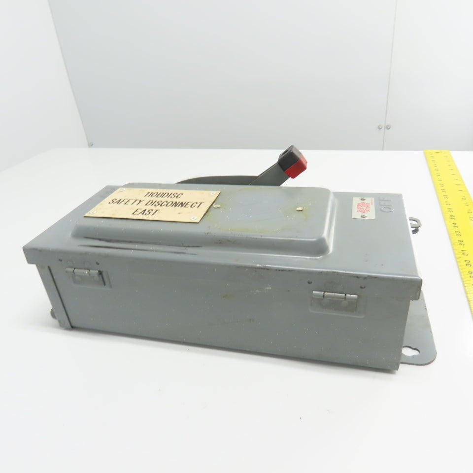 Square D HU36IAWK 30A Non Fusible Safety Disconnect Switch 3Ph 600VAC