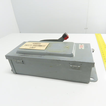 Square D HU36IAWK 30A Non Fusible Safety Disconnect Switch 3Ph 600VAC