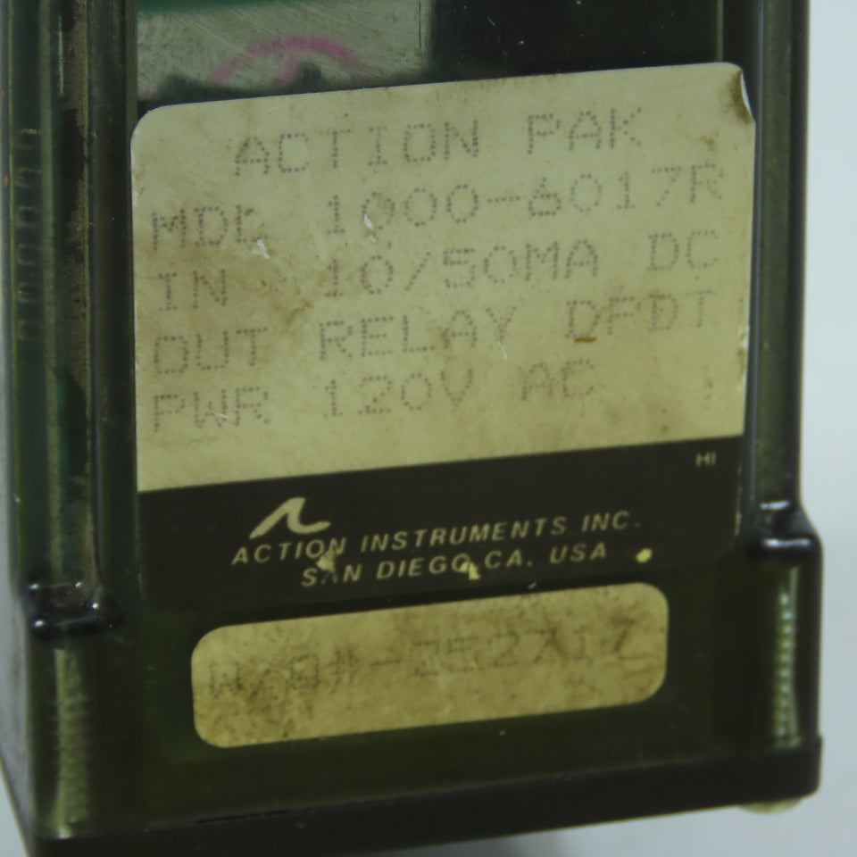 Action Instruments 1000-6017R 120VAC 11-Pin Relay 10/50MA DC In Relay DPDT Out