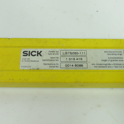 Sick LGTS030-111 Safety Light Curtain 305mm Height 6.0m Range 30mm Resolution