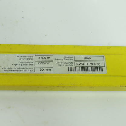 Sick LGTS030-111 Safety Light Curtain 305mm Height 6.0m Range 30mm Resolution