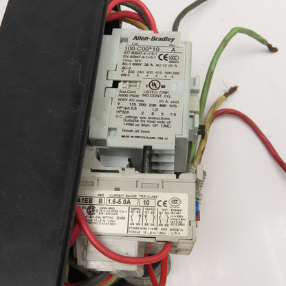 Allen Bradley 600V 4kW Max Motor Starter Assembly 1.6-5A Overload 480V Coil