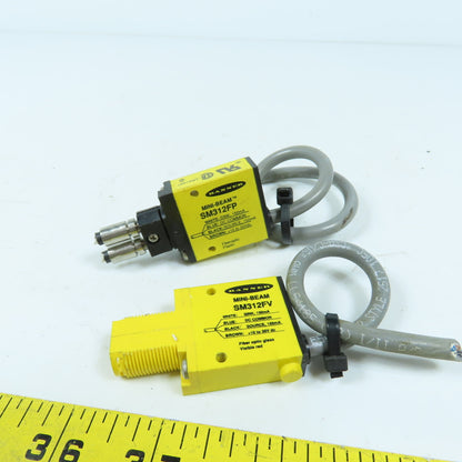Banner SM312FV Mini-Beam Fiber Optic Amplifier 10-30VDC Lot Of 2