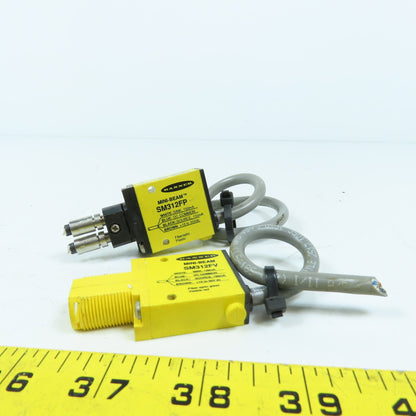 Banner SM312FV Mini-Beam Fiber Optic Amplifier 10-30VDC Lot Of 2