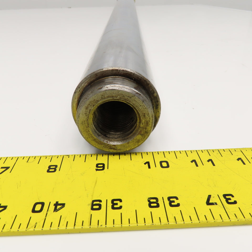 2" x 30" Hardened Steel Cylinder Piston Shaft 1"-12 Int. Thread 1-1/2"-12 Ext.