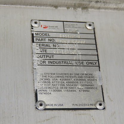 Fusion UV Systems F300S#10686 I311MP-D Ultraviolet Light System Irradiator