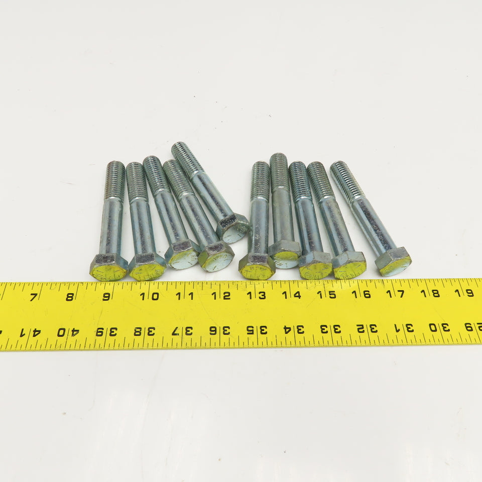 Hodell Natco 5/8"-11 x 4" Grade 5 Hex Cap Screw UNC Zinc Lot Of 10