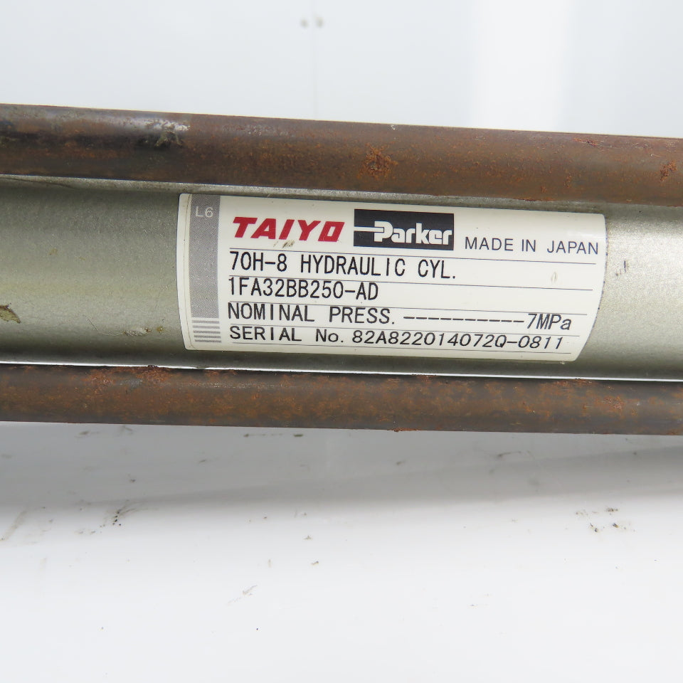 Taiyo 1FA32BB250-AD 70h-8 Double Act. Hydraulic Cylinder 250mm Stroke 32mm Bore