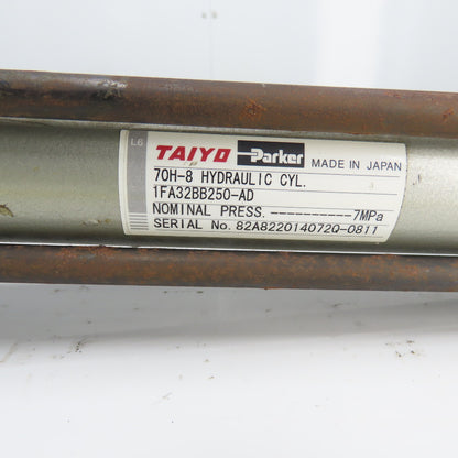 Taiyo 1FA32BB250-AD 70h-8 Double Act. Hydraulic Cylinder 250mm Stroke 32mm Bore