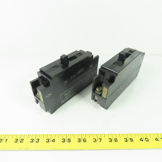 Westinghouse E102 20A Circuit Breaker 1-Pole 125VDC 277VAC Lot Of 2