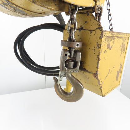 Budgit 113454-5 1 Ton 2000LB Electric Chain Hoist 3Ph 230/460V 15' Lift 8FPM