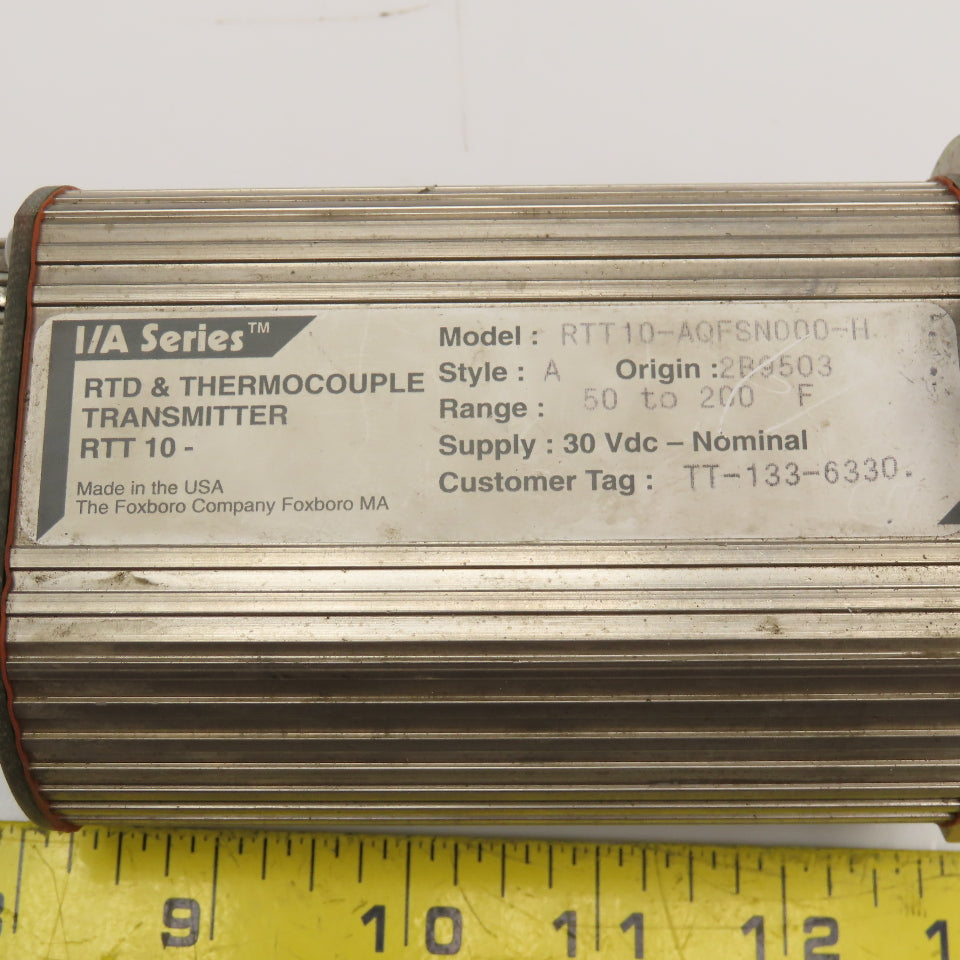 Foxboro RTT10-AQFSN000-H RTD & Thermocouple Transmitter 50-200°F