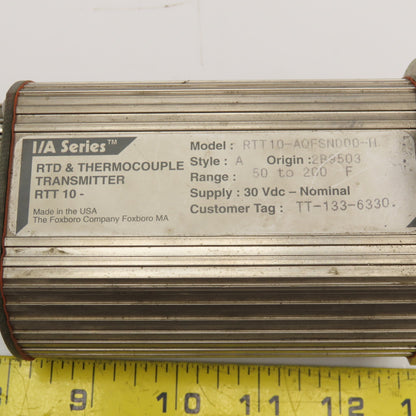 Foxboro RTT10-AQFSN000-H RTD & Thermocouple Transmitter 50-200°F