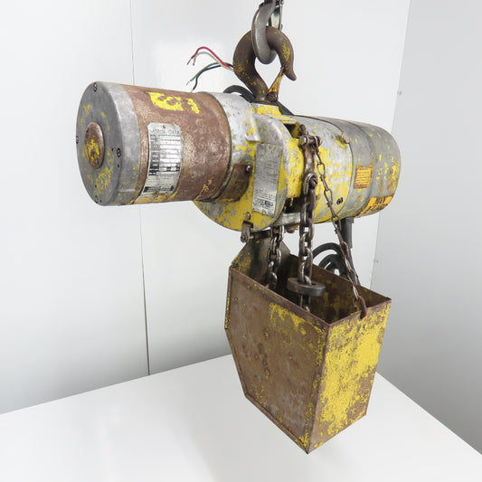 Budgit 113454-5 1 Ton 2000LB Electric Chain Hoist 3Ph 230/460V 15' Lift 8FPM