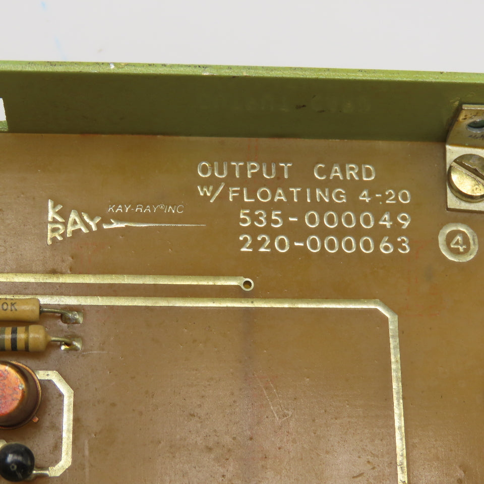 Kay-Ray 220-000063 Output Card 4-20MA Floating Parts/Repair