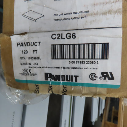 Panduit Panduct C2LG6 Type C Wiring Duct Cover PVC 2" Wide x 6' Long Lot Of 8