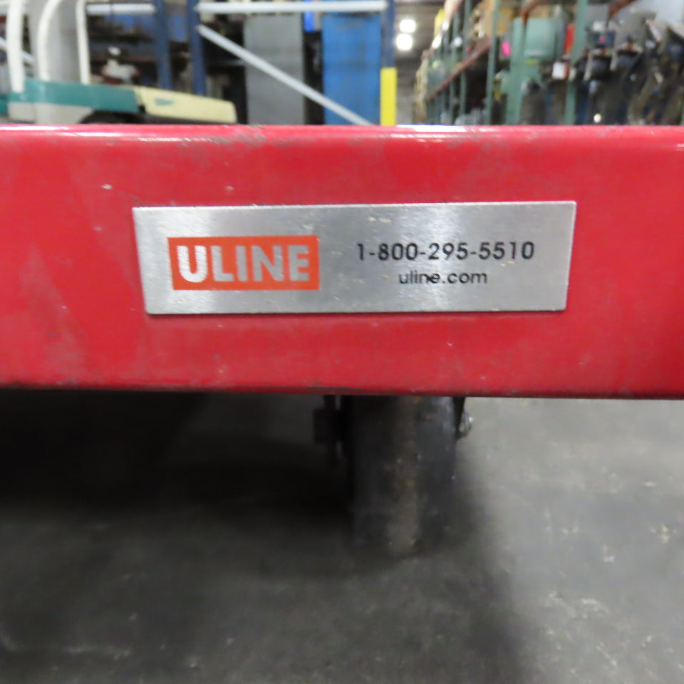 Uline H-8154 48" x 30" Metal Platform Truck W/ Casters 2000 LB Capacity