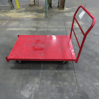 Uline H-8154 48" x 30" Metal Platform Truck W/ Casters 2000 LB Capacity